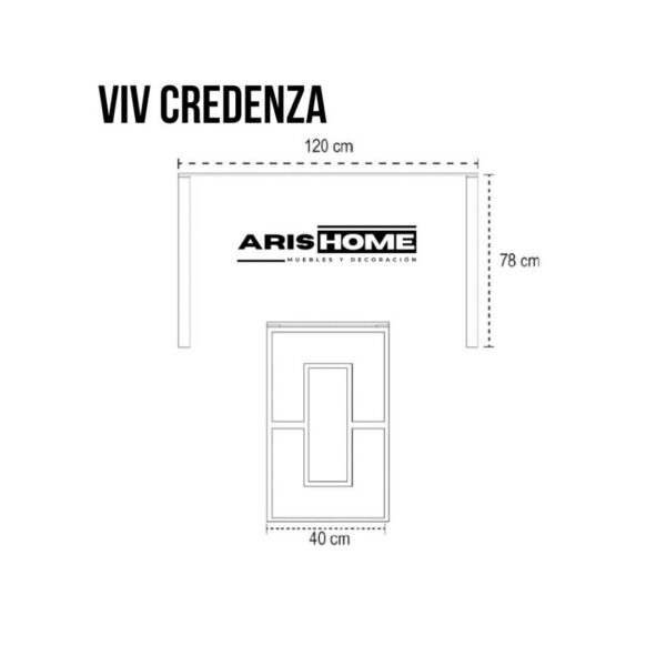 Credenza mod. VIV PLATEADA - Imagen 3