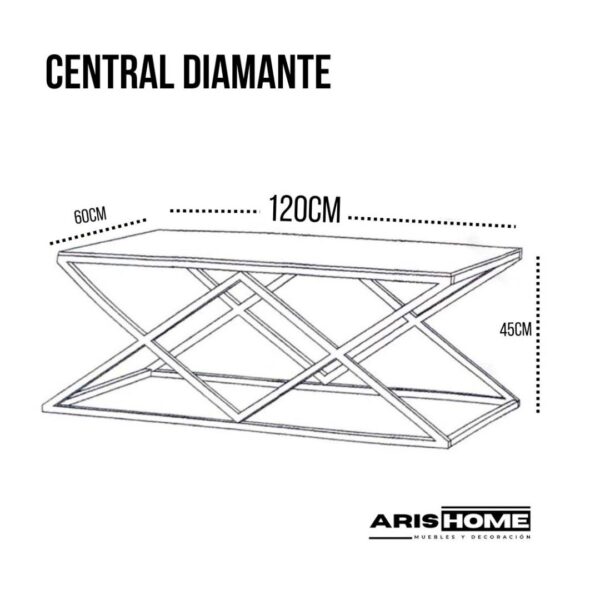 Mesa de centro Diamante Plata - Imagen 3